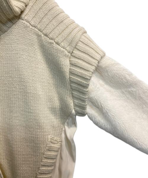 AULA AILA（アウラアイラ）AULA AILA (アウラアイラ) ニットコンビネーションブルゾン ホワイトの古着・服飾アイテム