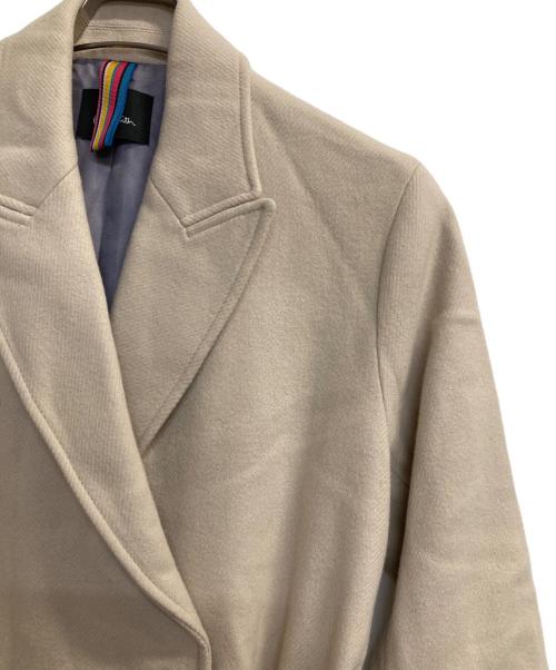 PS Paul Smith（ＰＳポールスミス）PS Paul Smith (ＰＳポールスミス) ウールカルゼ ロングコート アイボリー サイズ:38の古着・服飾アイテム