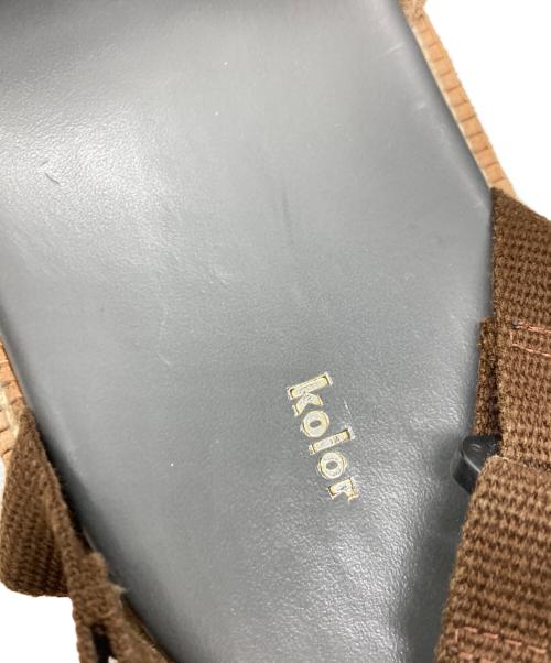 KOLOR（カラー）KOLOR (カラー) Textured Panelled Sandals ブラウン×ベージュ サイズ:記載なしの古着・服飾アイテム