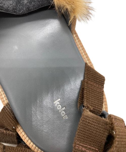 KOLOR（カラー）KOLOR (カラー) Textured Panelled Sandals ブラウン×ベージュ サイズ:記載なしの古着・服飾アイテム