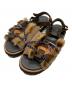 KOLOR（カラー）の古着「Textured Panelled Sandals」｜ブラウン×ベージュ
