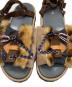 中古・古着 KOLOR (カラー) Textured Panelled Sandals ブラウン×ベージュ サイズ:記載なし：15000円