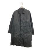 ゴーシュゴーシュ）の古着「カツラギステンカラーショップコート」｜ブラック