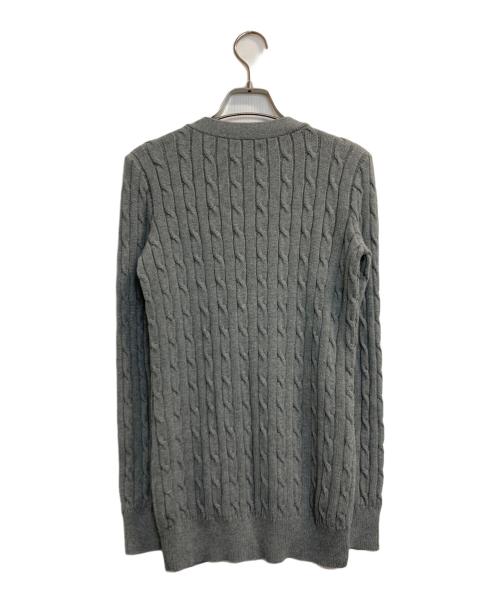 POLO RALPH LAUREN（ポロ・ラルフローレン）POLO RALPH LAUREN (ポロ・ラルフローレン) コットンケーブルVネックニットカーディガン グレー サイズ:Sの古着・服飾アイテム