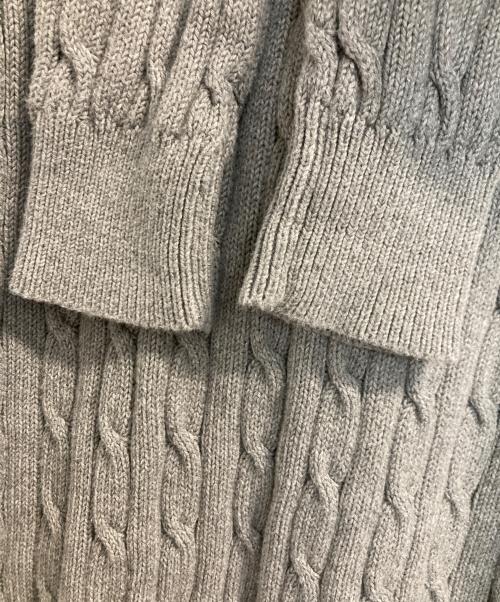 POLO RALPH LAUREN（ポロ・ラルフローレン）POLO RALPH LAUREN (ポロ・ラルフローレン) コットンケーブルVネックニットカーディガン グレー サイズ:Sの古着・服飾アイテム