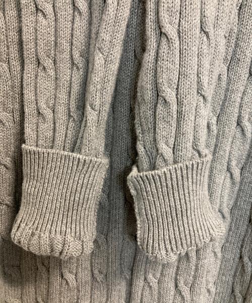 POLO RALPH LAUREN（ポロ・ラルフローレン）POLO RALPH LAUREN (ポロ・ラルフローレン) コットンケーブルVネックニットカーディガン グレー サイズ:Sの古着・服飾アイテム