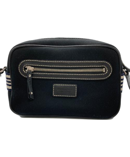 BURBERRY BLUE LABEL（バーバリー ブルー レーベル）BURBERRY BLUE LABEL (バーバリー ブルー レーベル) キャンバスショルダーバッグ ブラックの古着・服飾アイテム