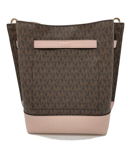MICHAEL KORS（マイケルコース）MICHAEL KORS (マイケルコース) バケットショルダーバッグ ブラウン×ピンクの古着・服飾アイテム