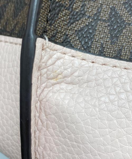 MICHAEL KORS（マイケルコース）MICHAEL KORS (マイケルコース) バケットショルダーバッグ ブラウン×ピンクの古着・服飾アイテム