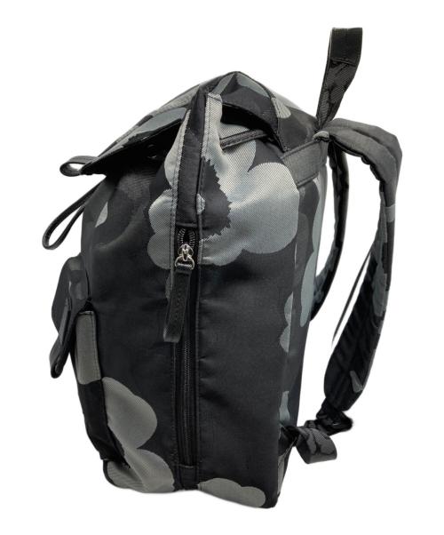 marimekko（マリメッコ）marimekko (マリメッコ) EVERYTHING BACKPACK L UNIKKO/ウニッコ柄リュック ブラック×グレーの古着・服飾アイテム
