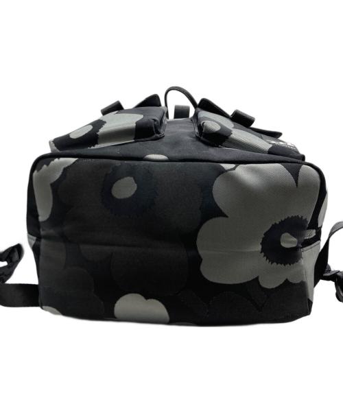 marimekko（マリメッコ）marimekko (マリメッコ) EVERYTHING BACKPACK L UNIKKO/ウニッコ柄リュック ブラック×グレーの古着・服飾アイテム