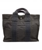 HERMESエルメス）の古着「エールラインPM ハンドトートバッグ」｜グレー×ネイビー