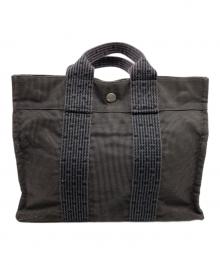 HERMES（エルメス）の古着「エールラインPM ハンドトートバッグ」｜グレー×ネイビー