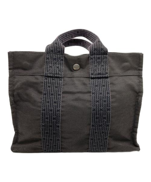 HERMES（エルメス）HERMES (エルメス) エールラインPM ハンドトートバッグ グレー×ネイビーの古着・服飾アイテム