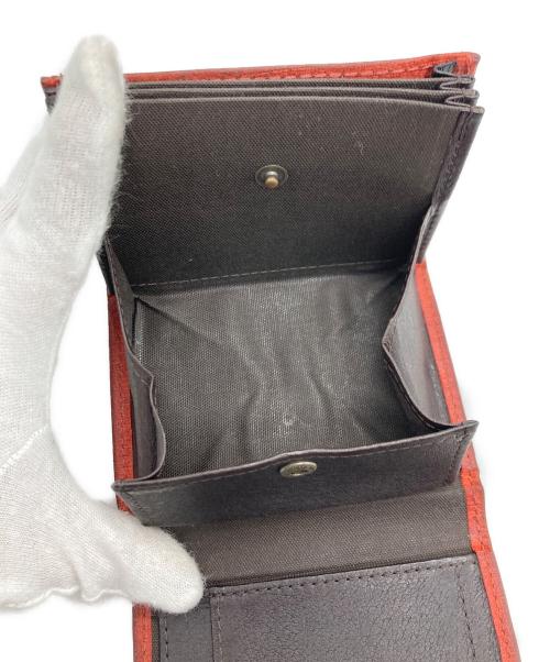 M+（エムピウ）m+ (エムピウ) millefoglieⅡ P25 コンパクトウォレット/ミッレフォッリエ 二つ折り財布 レッドの古着・服飾アイテム