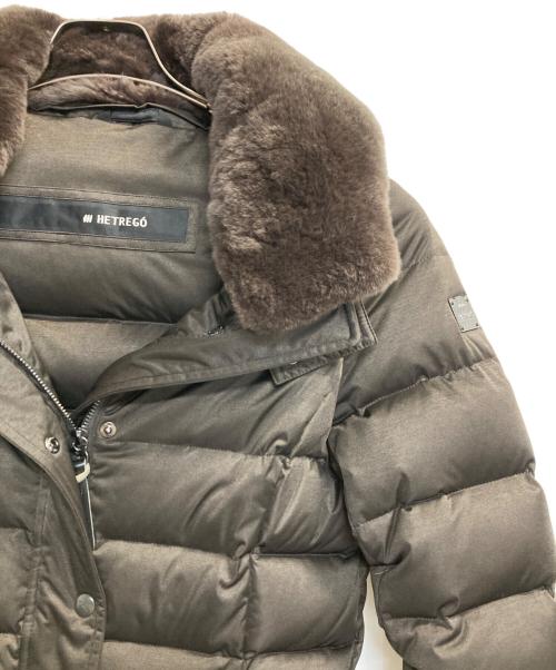 HETREGO（エトレゴ）HETREGO (エトレゴ) ファー付ダウンコート ブラウン サイズ:38の古着・服飾アイテム