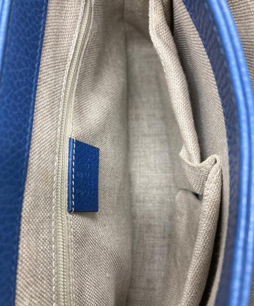 GUCCI（グッチ）GUCCI (グッチ) インターロッキングG 2wyショルダーバッグ ブルーの古着・服飾アイテム