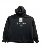 CULLNI×DAKSクルニ×ダックス）の古着「刺繍ロゴダンボールパーカー」｜ブラック