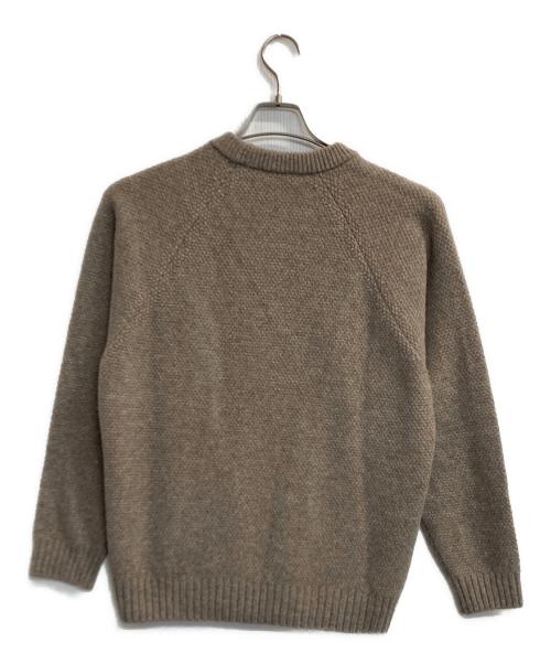 ATON（エイトン）ATON (エイトン) LAMBS WOOL CREWNECK SWEATER ベージュ サイズ:02の古着・服飾アイテム
