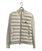 MONCLERモンクレール）の古着「Knit-Panel Down Jacket/ニット切替ダウンジャケット」｜ホワイト
