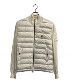 MONCLER（モンクレール）の古着「Knit-Panel Down Jacket/ニット切替ダウンジャケット」｜ホワイト