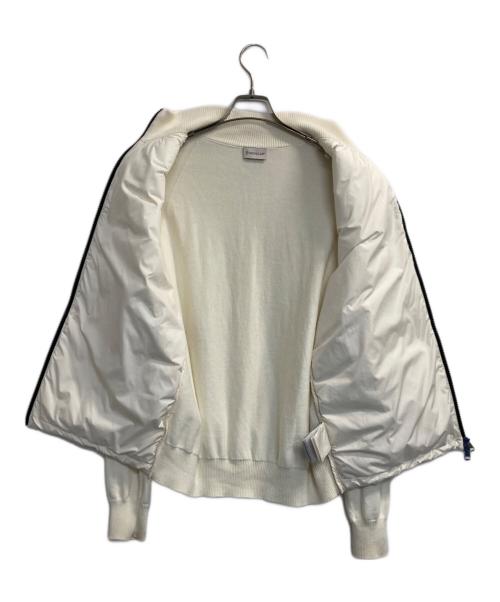 MONCLER（モンクレール）MONCLER (モンクレール) Knit-Panel Down Jacket/ニット切替ダウンジャケット ホワイト サイズ:Ｌの古着・服飾アイテム