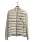 MONCLER（モンクレール）の古着「Knit-Panel Down Jacket/ニット切替ダウンジャケット」｜ホワイト