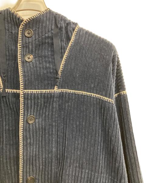 Paul Smith COLLECTION（ポールスミス コレクション）Paul Smith COLLECTION (ポールスミス コレクション) ブランケットステッチ スモックコート/stitch detail blanket smock coat ネイビー サイズ:Ｌの古着・服飾アイテム