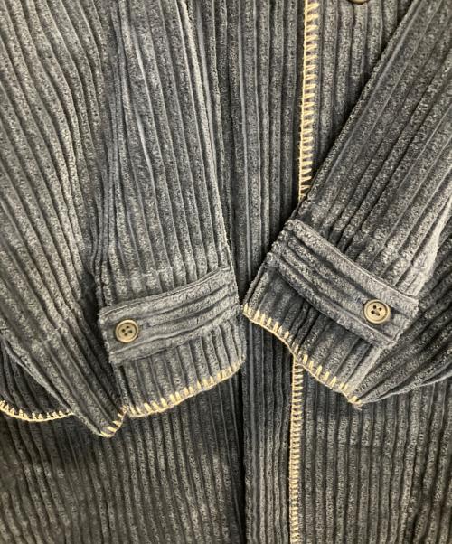 Paul Smith COLLECTION（ポールスミス コレクション）Paul Smith COLLECTION (ポールスミス コレクション) ブランケットステッチ スモックコート/stitch detail blanket smock coat ネイビー サイズ:Ｌの古着・服飾アイテム