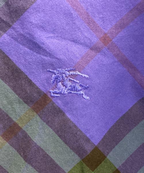 BURBERRY（バーバリー）BURBERRY (バーバリー) ノヴァチェックワンポイント刺繍シャツ グリーン×ブルー サイズ:Ｓの古着・服飾アイテム
