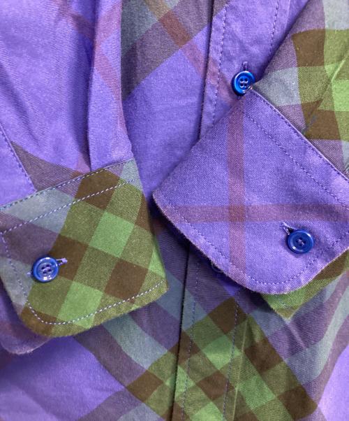 BURBERRY（バーバリー）BURBERRY (バーバリー) ノヴァチェックワンポイント刺繍シャツ グリーン×ブルー サイズ:Ｓの古着・服飾アイテム