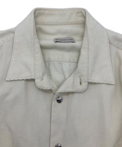 MONCLER（モンクレール）MONCLER (モンクレール) CAMICIA/アイコンスナップ コーデュロイシャツ ホワイト サイズ:Ⅼの古着・服飾アイテム