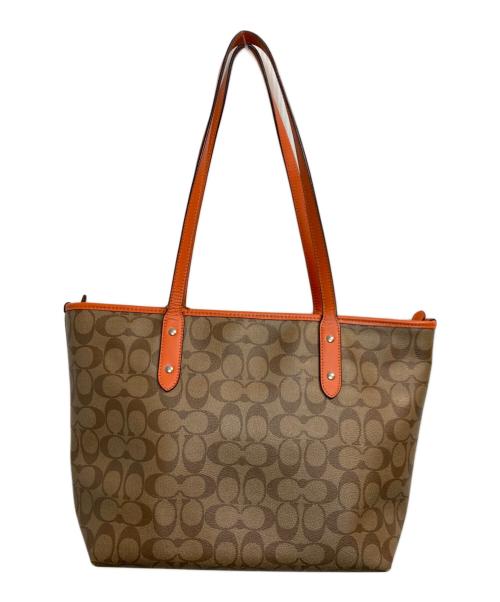 COACH（コーチ）COACH (コーチ) バッグ オレンジ×ベージュの古着・服飾アイテム
