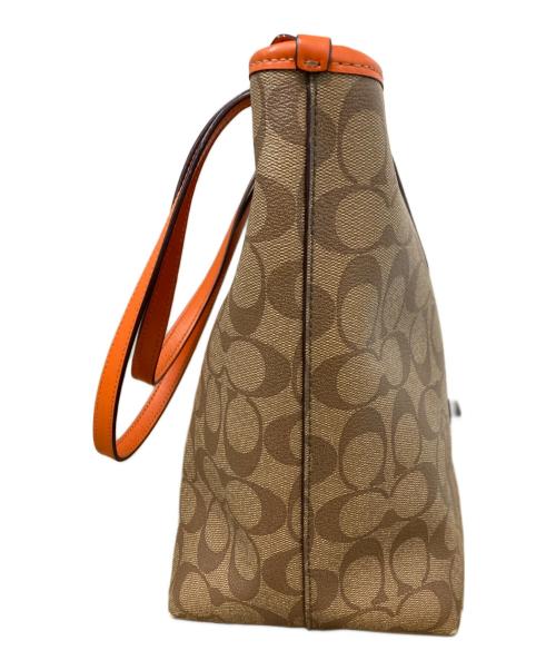COACH（コーチ）COACH (コーチ) バッグ オレンジ×ベージュの古着・服飾アイテム