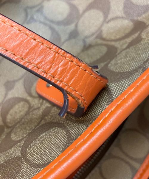 COACH（コーチ）COACH (コーチ) バッグ オレンジ×ベージュの古着・服飾アイテム