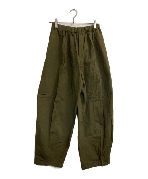 Curensology（カレンソロジー）Curensology (カレンソロジー) コットンリネンドロストパンツ オリーブ サイズ:ＦＲＥＥの古着・服飾アイテム