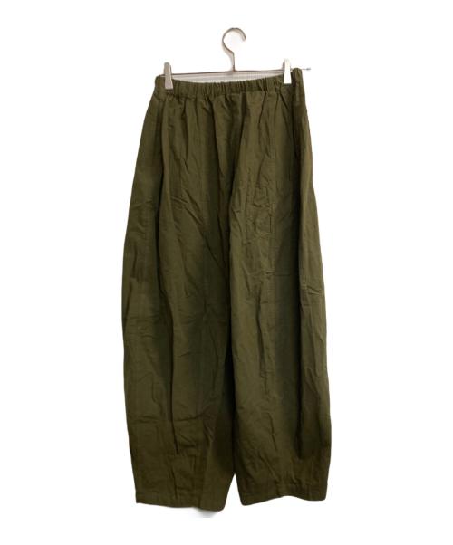 Curensology（カレンソロジー）Curensology (カレンソロジー) コットンリネンドロストパンツ オリーブ サイズ:ＦＲＥＥの古着・服飾アイテム
