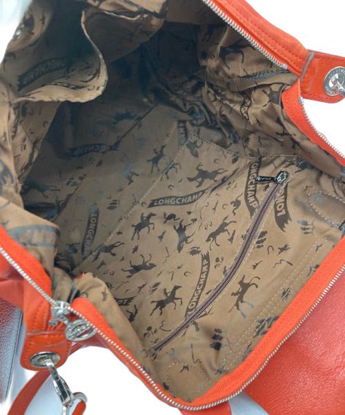 LONGCHAMP（ロンシャン）LONGCHAMP (ロンシャン) 2WAYレザーショルダーバッグ レッドの古着・服飾アイテム