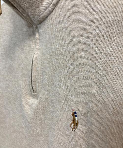 POLO RALPH LAUREN（ポロ・ラルフローレン）POLO RALPH LAUREN (ポロ・ラルフローレン) ESTATE RIB HALF ZIP KNIT ベージュ サイズ:Ｓの古着・服飾アイテム