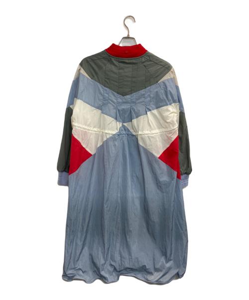 MEGMIURA（メグミウラ）MEGMIURA (メグミウラ) Nylon Long MA-01/ジップナイロンロングコート レッド×ブルー サイズ:36の古着・服飾アイテム