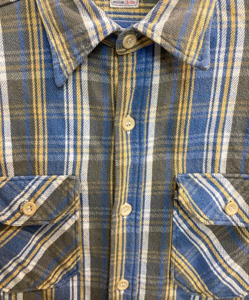 WAREHOUSE（ウエアハウス）WAREHOUSE (ウエアハウス) チェックシャツ ブルー×イエロー サイズ:Ｍの古着・服飾アイテム