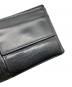 中古・古着 BOTTEGA VENETA (ボッテガベネタ) イントレチャート2つ折り財布 ブラック：6000円