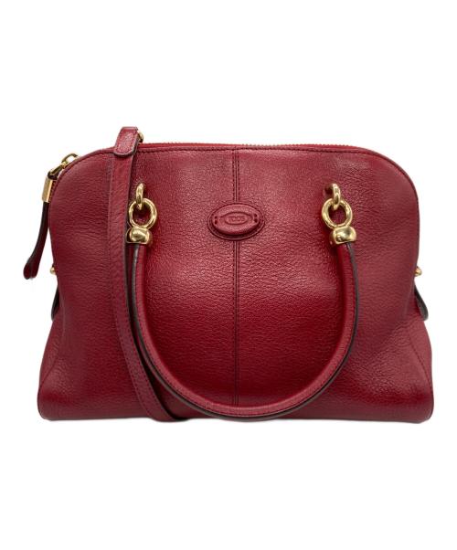 TOD'S（トッズ）TOD'S (トッズ) SELLA/2WAYショルダーバッグ レッドの古着・服飾アイテム