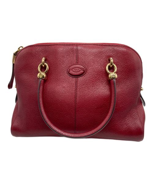 TOD'S（トッズ）TOD'S (トッズ) SELLA/2WAYショルダーバッグ レッドの古着・服飾アイテム