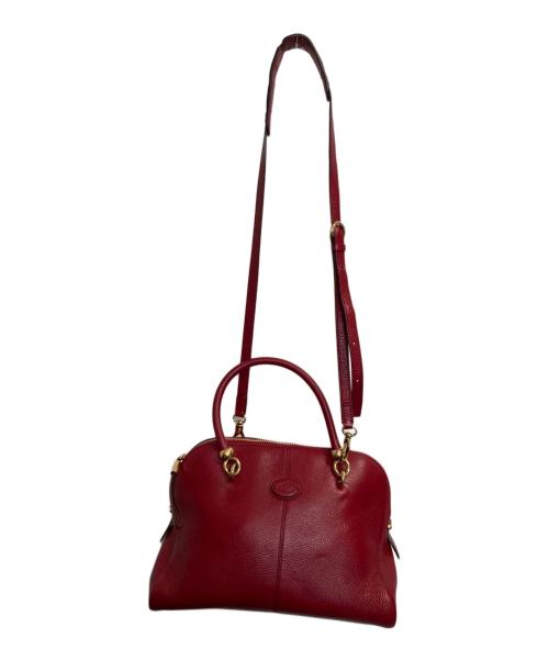TOD'S（トッズ）TOD'S (トッズ) SELLA/2WAYショルダーバッグ レッドの古着・服飾アイテム