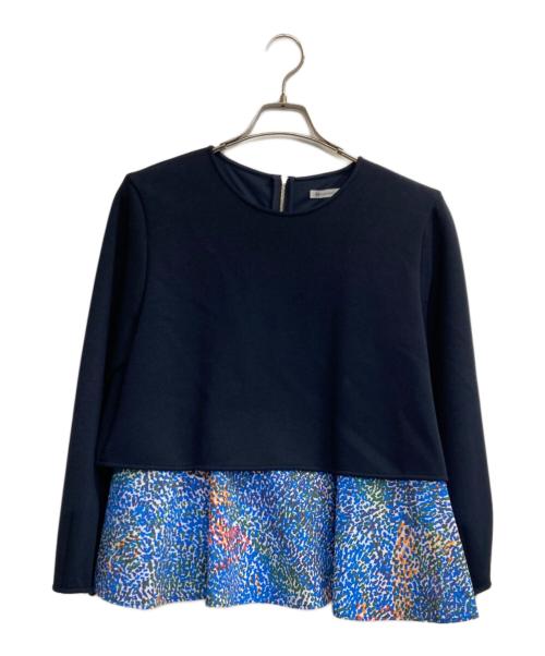 HERALBONY（ヘラルボニー）HERALBONY (ヘラルボニー) Art Ruffle Long Sleeve「（無題）（青）」 ネイビー サイズ:ＦＲＥＥの古着・服飾アイテム