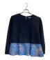 HERALBONY（ヘラルボニー）の古着「Art Ruffle Long Sleeve「（無題）（青）」」｜ネイビー