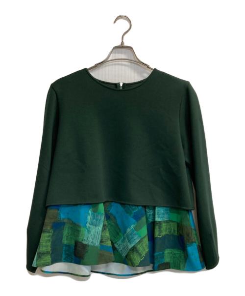 HERALBONY（ヘラルボニー）HERALBONY (ヘラルボニー) Art Ruffle Long Sleeve「Landscape」 グリーン サイズ:ＦＲＥＥの古着・服飾アイテム