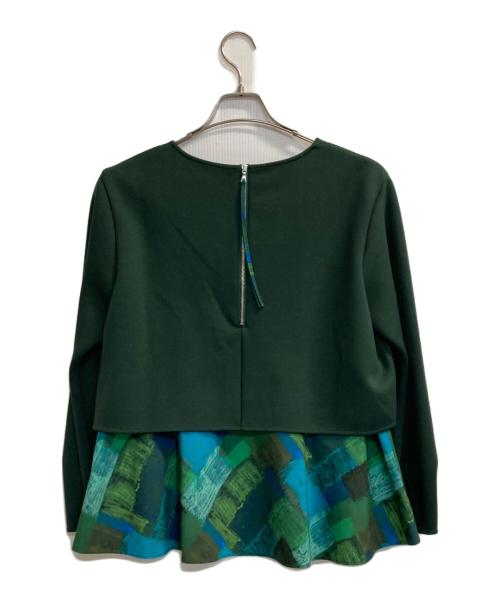 HERALBONY（ヘラルボニー）HERALBONY (ヘラルボニー) Art Ruffle Long Sleeve「Landscape」 グリーン サイズ:ＦＲＥＥの古着・服飾アイテム