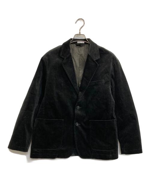 HERALBONY（ヘラルボニー）HERALBONY (ヘラルボニー) Embroidered Corduroy Jacket「marina-moji003」 Charcoal ブラック サイズ:Ｍの古着・服飾アイテム